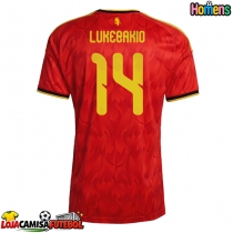 Camisa de Futebol Bélgica Dodi Lukebakio #14 Equipamento Principal Mundo 2026 Manga Curta